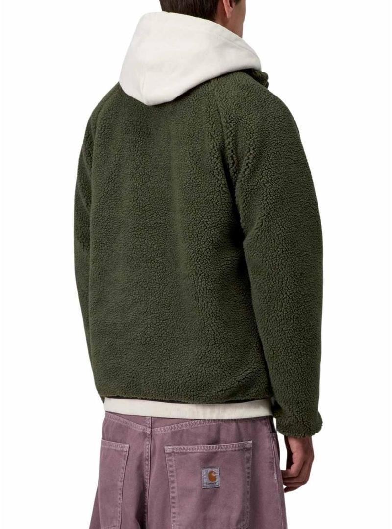 Casaco polar Carhartt Prentis verde para homem.