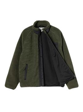 Casaco polar Carhartt Prentis verde para homem.