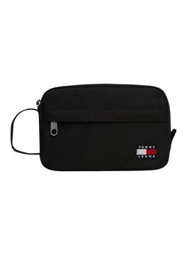 Necessaire Tommy Jeans Essential Daily Washbag preta para homem.