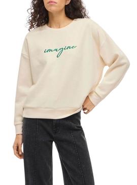 Moletom Vila Visiffi bege para mulher