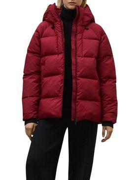 Jaqueta acolchoada Ecoalf Fuji grená para mulher