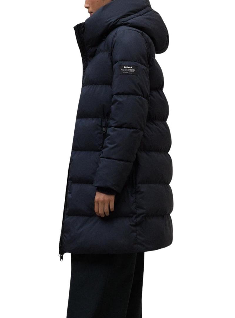 Casaco Ecoalf acolchoado Manlie marinho para mulher