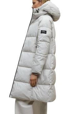 Casaco Ecoalf Reversible Baru branco e tostado para mulher