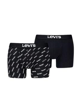 Pack 2 cuecas Levis Logo preto para homem