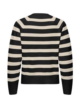 Jersey Only Ama listras preto para mulher