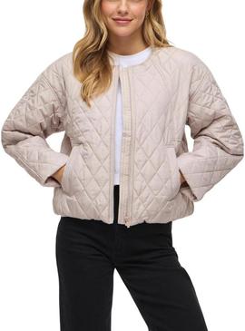Jaqueta acolchoada Vitate bege para mulher.