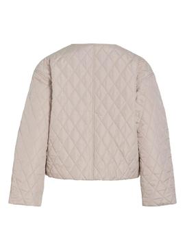 Jaqueta acolchoada Vitate bege para mulher.