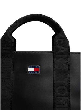 Bolsa Tommy Jeans Daily Elevated Mini preta para mulher