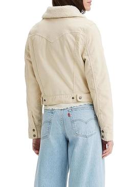 Casaca Levis Caminhoneiro Baby Bubble Sherpa Beige