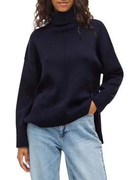 Camisola Vila Viostria azul marinho para mulher.