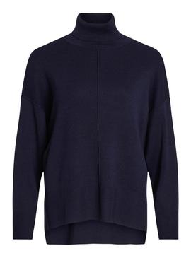 Camisola Vila Viostria azul marinho para mulher.
