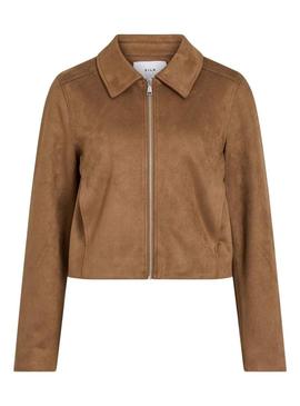 Jaqueta de camurça Vila Moody marrom para mulheres