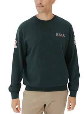 Moletom El Pulpo triplo logo verde para homem