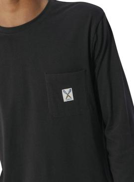 Camiseta El Pulpo manga comprida cinza antracite para homem.