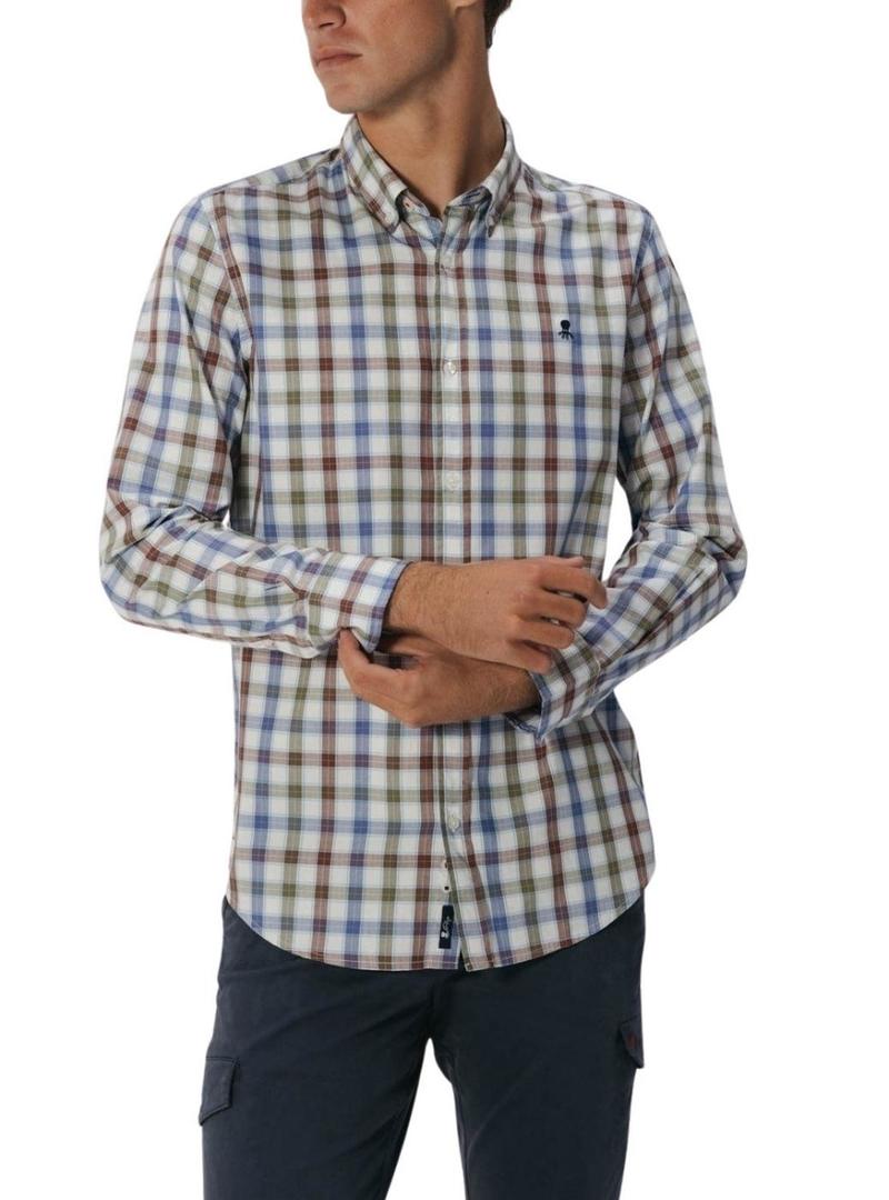 Camisa El Pulpo xadrez multicolor para homem.