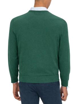 Camisola El Pulpo Decote Em V Mistura de garrafa verde para homem