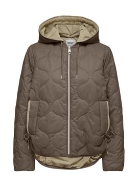 Jaqueta Only Miki marrom para mulher.