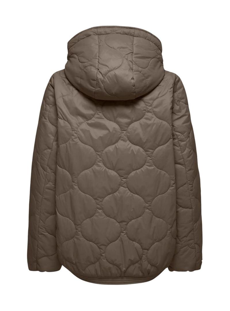 Jaqueta Only Miki marrom para mulher.