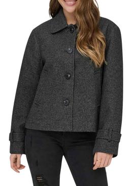 Jaqueta Only Lasta cinza para mulher.