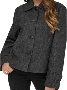 Jaqueta Only Lasta cinza para mulher.