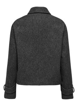 Jaqueta Only Lasta cinza para mulher.