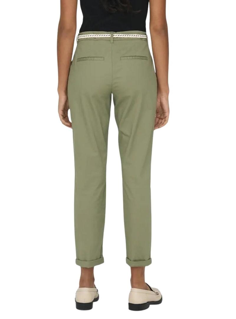 Calça verde Only Biana para mulher.