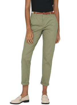 Calça verde Only Biana para mulher.