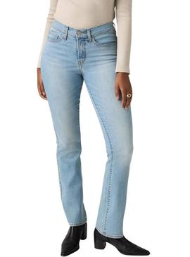 Calça de ganga Levis 315 boot cut denim claro para mulher