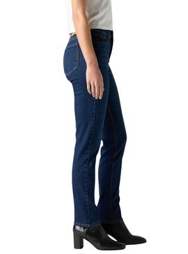 Calça jeans Levis 312 slim denim escuro para mulher
