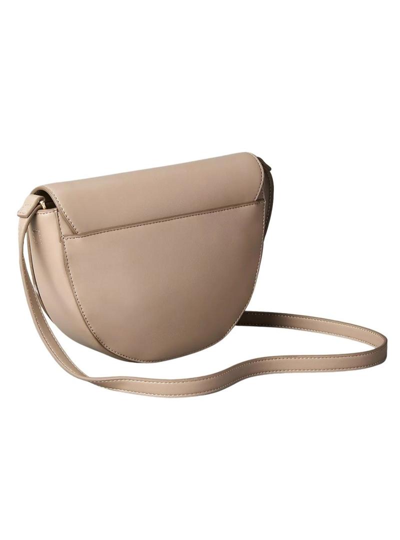 Bolsa Calvin Klein Jeans Bold Saddle bege para mulher
