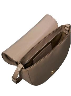 Bolsa Calvin Klein Jeans Bold Saddle bege para mulher