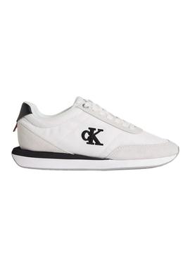 Sapatilhas Calvin Klein Jeans Retro Runner branco para mulher.