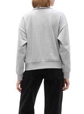 Moletom Calvin Klein Jeans Polo cinza para mulher