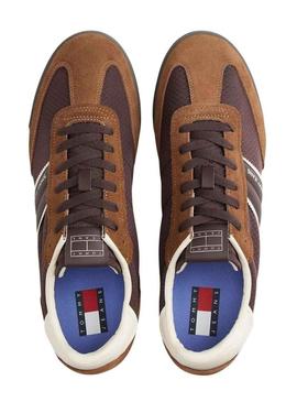 Sapatilhas Tommy Jeans Retro Runner castanhas para homem