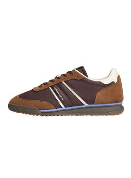 Sapatilhas Tommy Jeans Retro Runner castanhas para homem