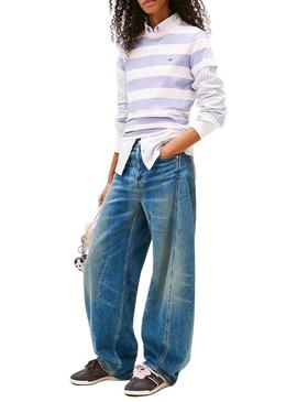 Sapatos Tommy Jeans Low Profile Runner marrom para mulher.