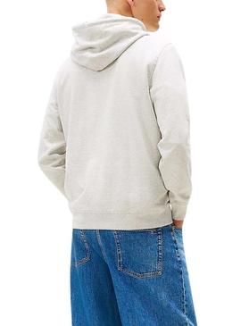 Moletom Tommy Jeans DNA 1985 cinza para homem