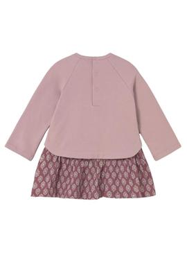 Vestido Mayoral de plush combinado rosa para bebê
