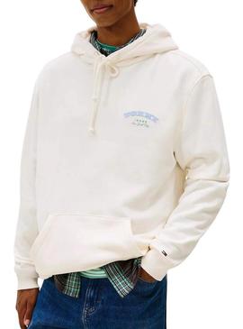 Moletom Tommy Jeans Dollar bege para homem