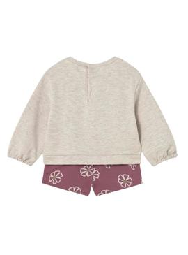 Conjunto de duas peças Mayoral floral rosa para bebê
