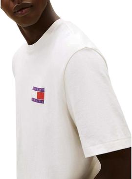 Camiseta Tommy Jeans 90S branca para homem.