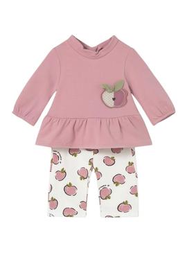 Conjunto de duas peças Mayoral rosa maçã para bebê