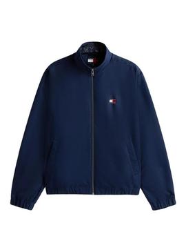 Jaqueta bomber azul marinho Tommy Jeans para homem.