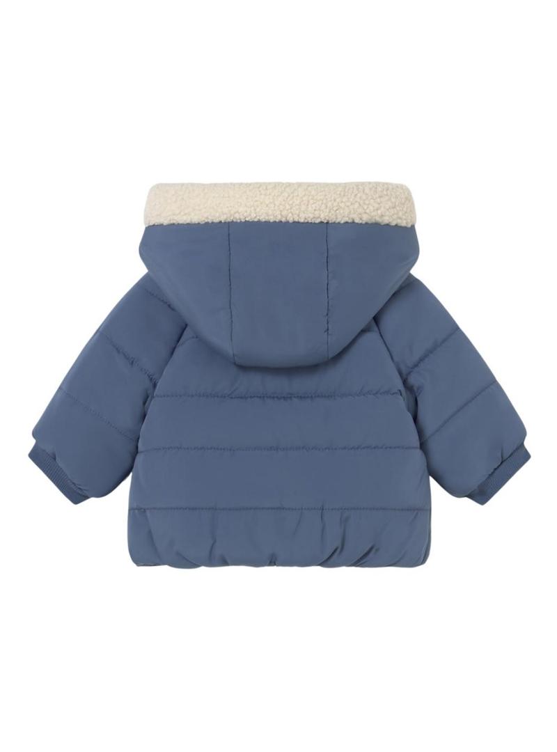 Casaco reversível Mayoral azul-estanho para bebê.