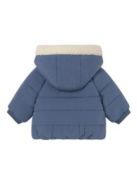 Casaco reversível Mayoral azul-estanho para bebê.