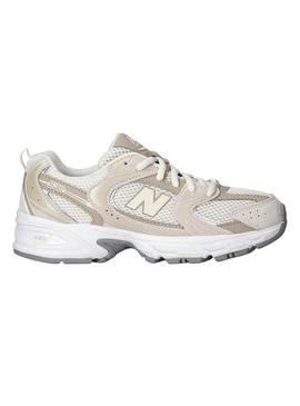 Sapatilhas New Balance GR530 bege para menina.
