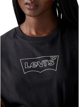 Camiseta Levis Batwing preta para mulher