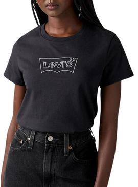 Camiseta Levis Batwing preta para mulher