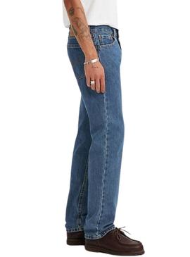 Calça jeans Levis 505 denim médio para homem.