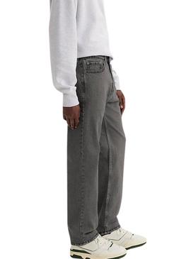 Calça jeans Levis 505 Regular Fly On The Wall cinza para homem.